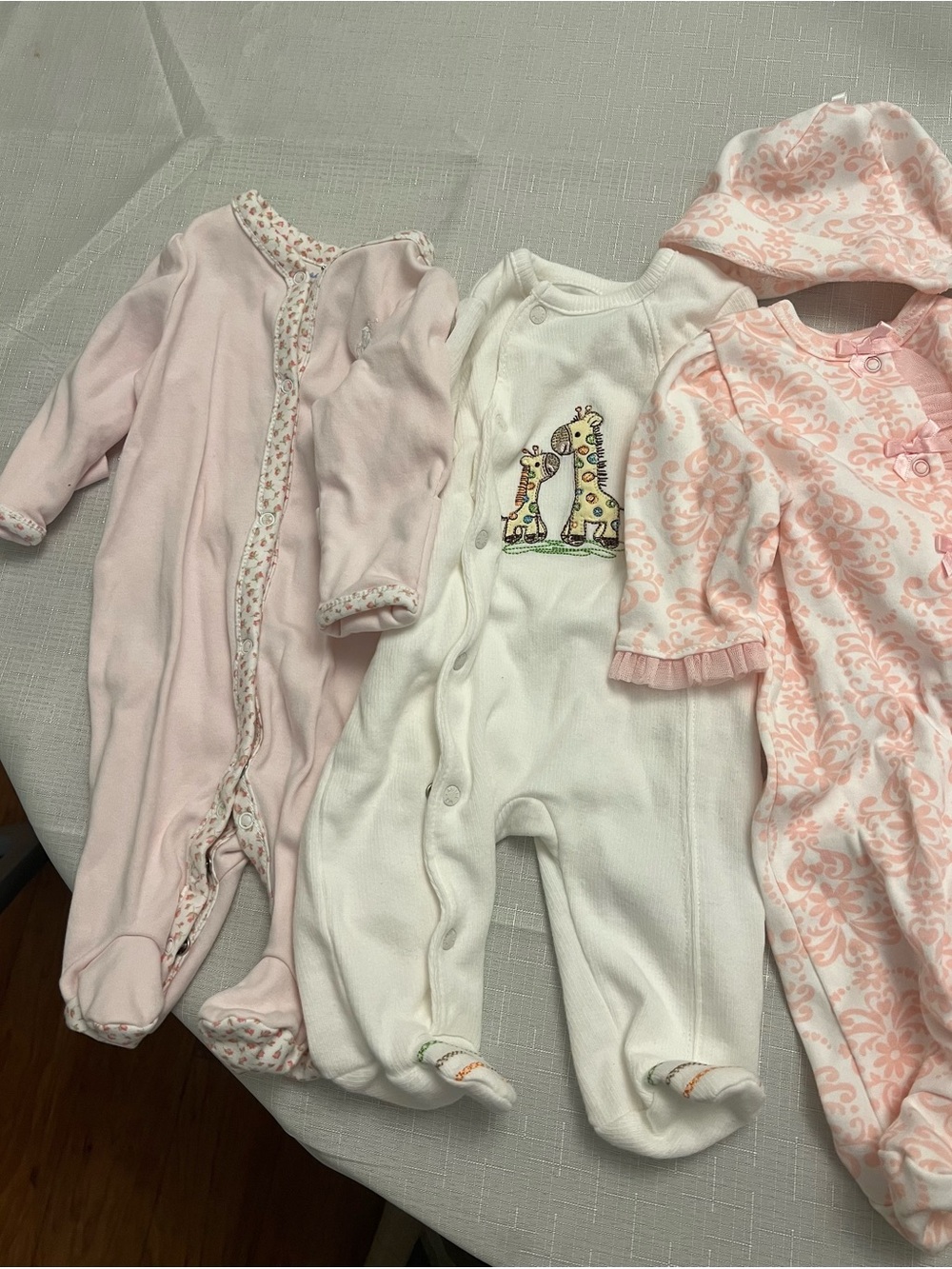 NWOT Baby Girls Ralph Lauren & Little Me Newborn & 3 Months Clothing LOT Pajamas - Picture 4 of 9